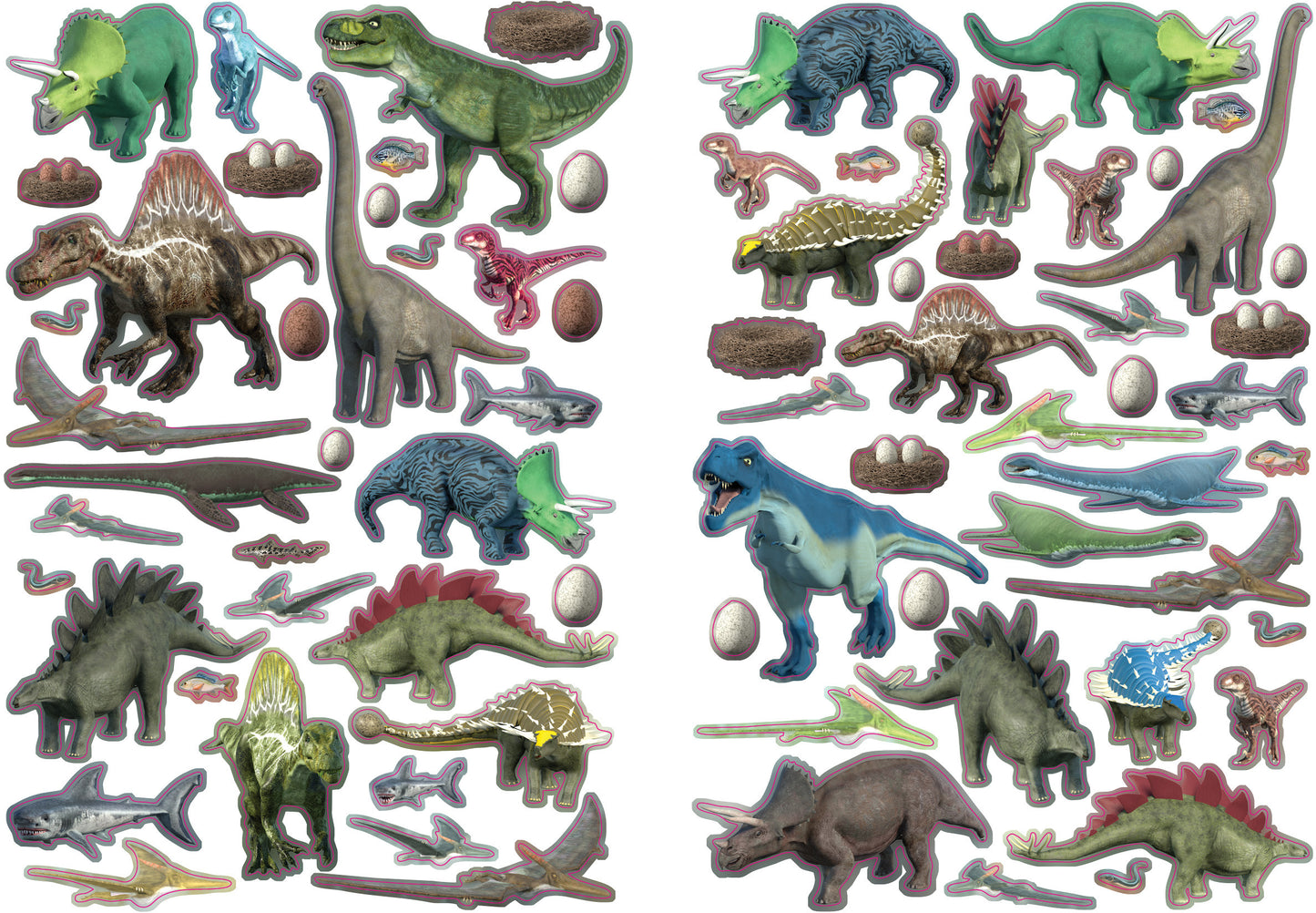 Моя книга наклеек. Динозавры (более 300 наклеек)