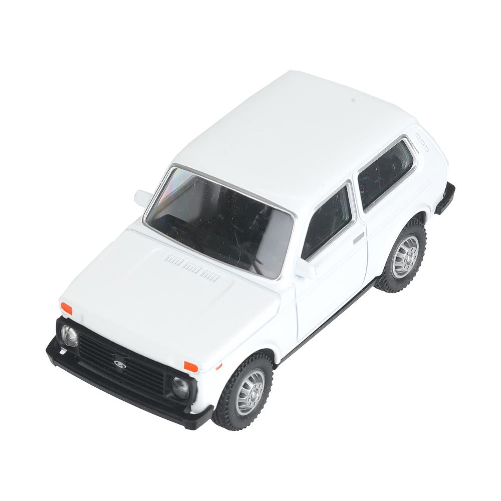 Машина металл LADA 4x4 длина 10 см, инерц, белый, кор. Технопарк в кор.72шт