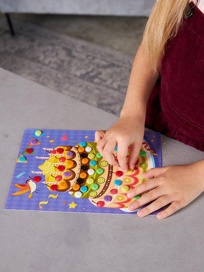 Аппликация из пуговиц "Праздничный торт" 180х250 (европодвес)