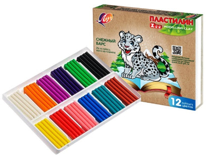 Луч. Пластилин "Zоо" 12 цветов арт.29С 1722-08 /20