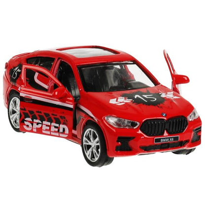 Machine en métal BMW X6 SPOT pour 12 cm, double, batterie, inertie, crasse, cor. Parc technologique dans le cor.2*36шт