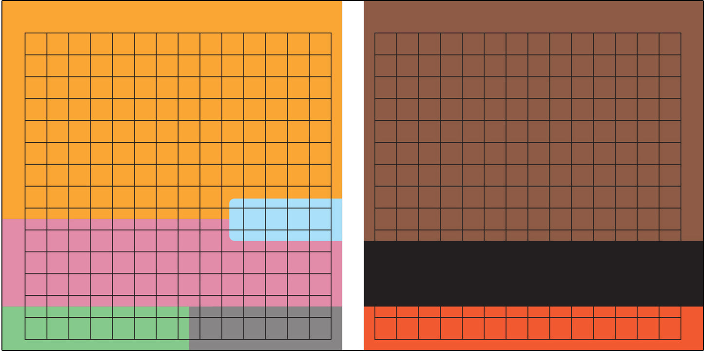 Пиксели. Клеим и рисуем. В лесу