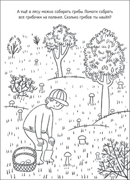 Познавательная раскраска. В лесу
