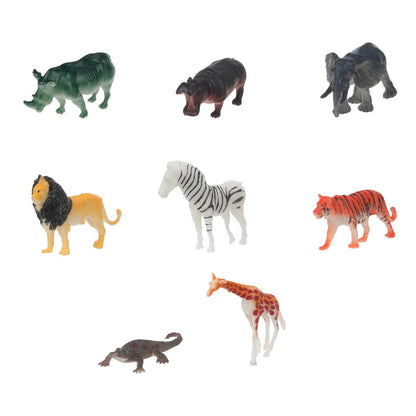 Набор игрушек пластизоль из диких животных в пакете Рассказы о животных в кор.2*192наб