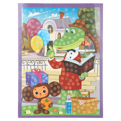 Аппликация помпонами 17*23 см Чебурашка МУЛЬТИ АРТ в кор.100шт