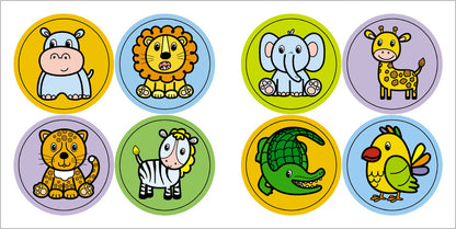 Раскрась по образцу. В Африке