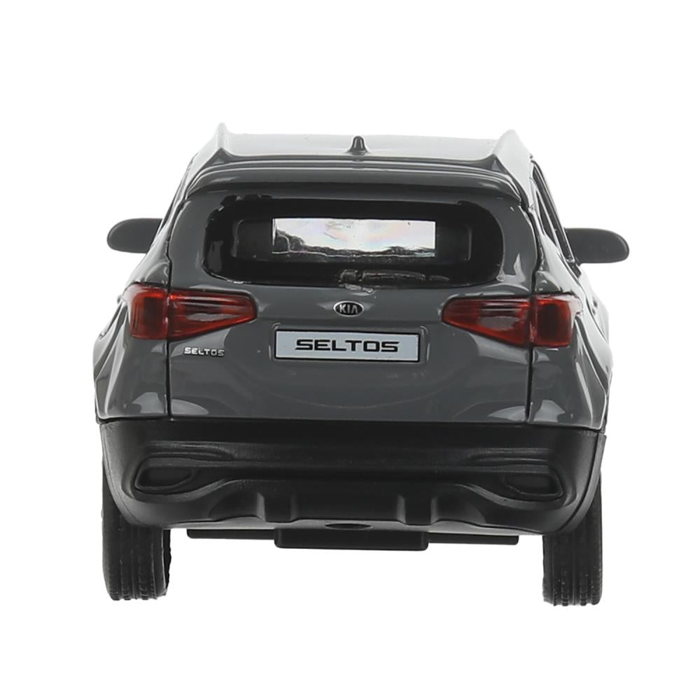 Машина металл KIA seltos длина 12 см, двери, багажник., инерц, серый, кор. Технопарк в кор.2*36шт