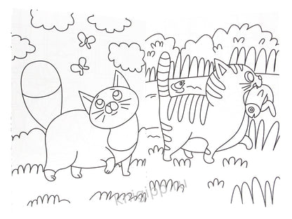 РАСКРАСКА А4 эконом. КОШКИ И СОБАКИ