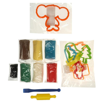 Набор с тестом для лепки и формочек Чебурашка играем вместе с чебурашкой МУЛЬТИ АРТ в кор.8шт