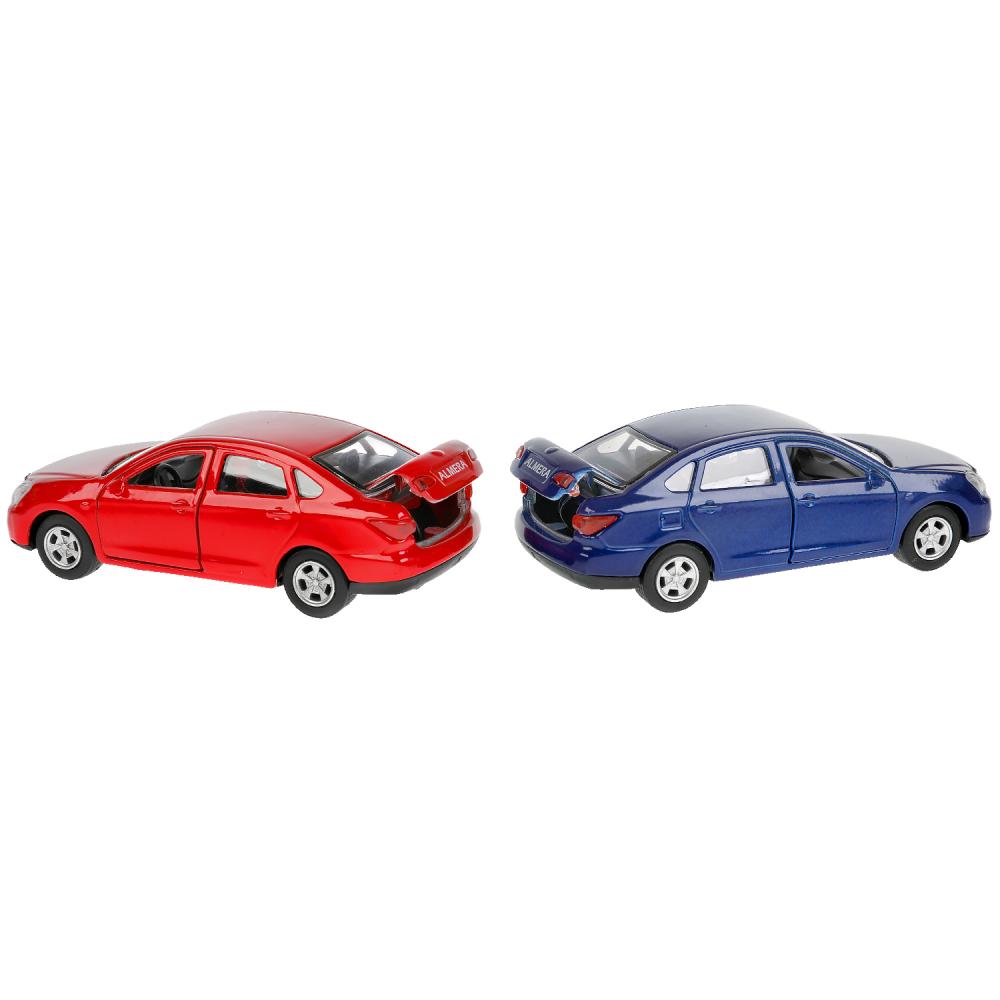 Машина металл NISSAN terrano/almera 12см., дв.,баг.,инерц., асс., дисп. Технопарк уп-12шт в кор2*4уп
