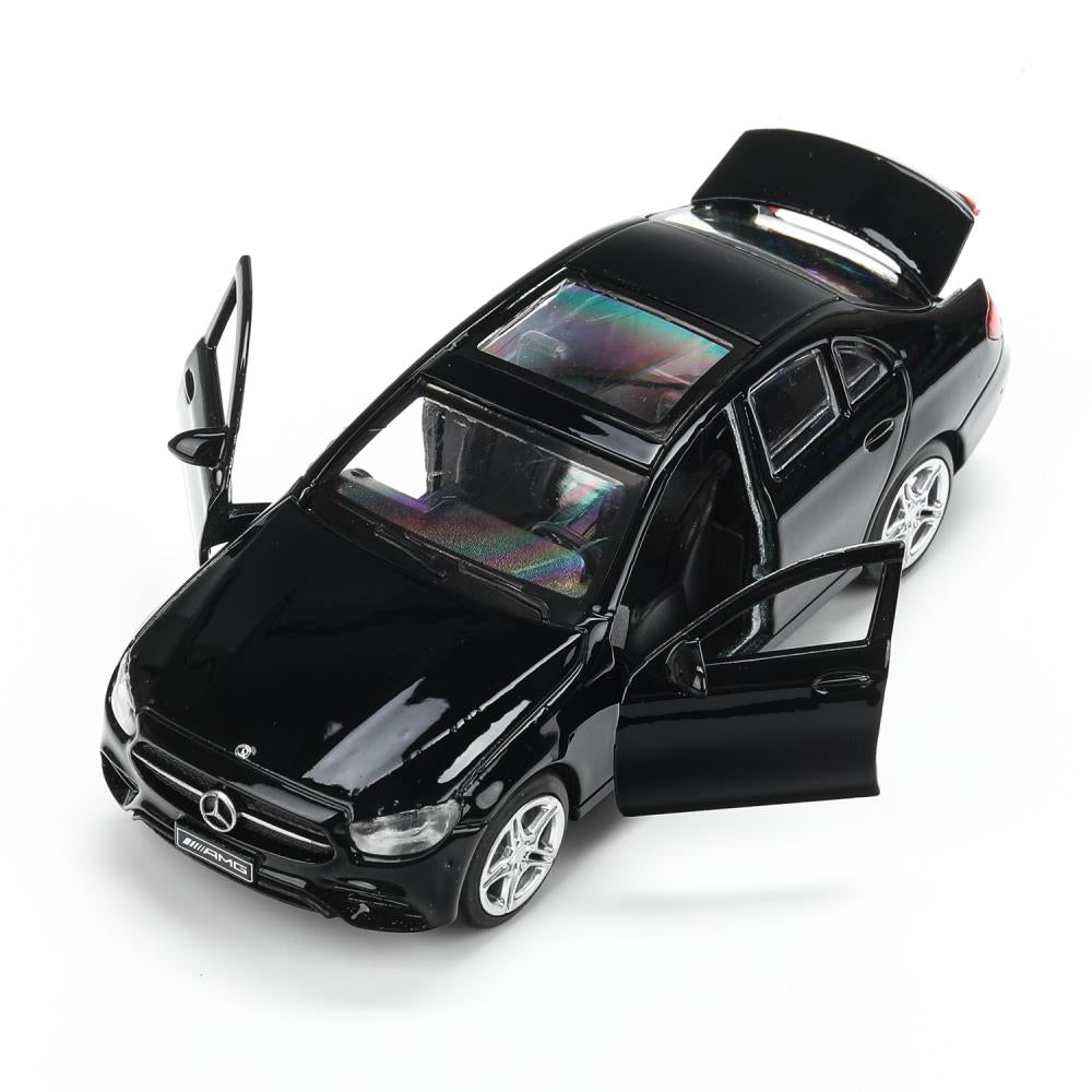 Машина металл MERCEDES-BENZ e-class amg 12см, дв,баг,ин,черный, кор. Технопарк в кор.2*36шт
