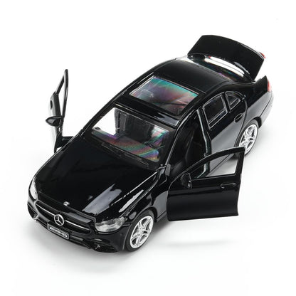 Машина металл MERCEDES-BENZ e-class amg 12см, дв,баг,ин,черный, кор. Технопарк в кор.2*36шт