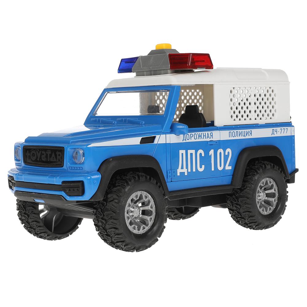 Машина пластик свет-звук ПОЛИЦИЯ 23 см, откр. двер. и баг., инерц, кор. Технопарк в кор.24шт