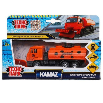 SB-18-07(SNOW)-WB312456 Машина металл KAMAZ снегоубороч., 14 см, дв., подв.дет., инерц., кор. Техноп