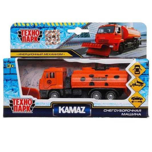 SB-18-07(SNOW)-WB312456 Машина металл KAMAZ снегоубороч., 14 см, дв., подв.дет., инерц., кор. Техноп