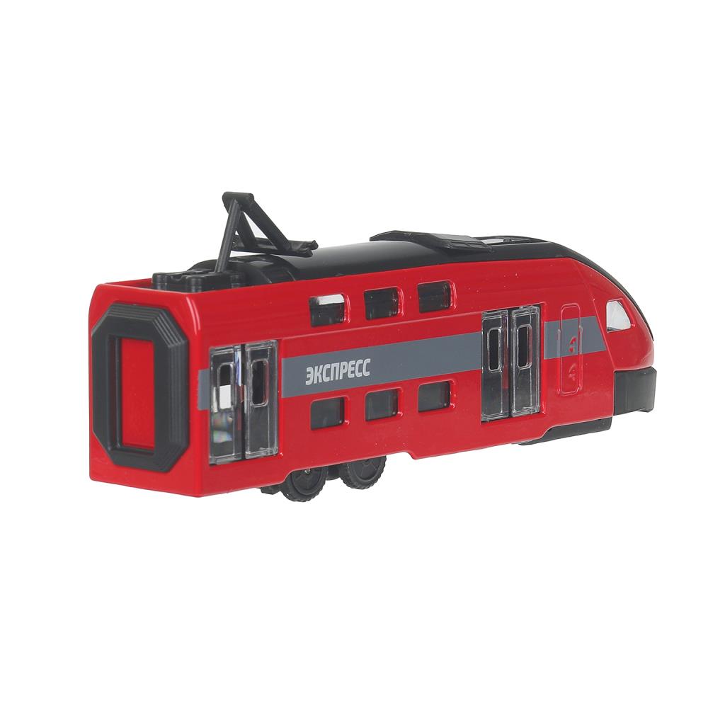 Модель металл АЭРОЭКСПРЕСС ПОЕЗД, 16 см, двери, инерция, коробка Технопарк в кор.2*24шт