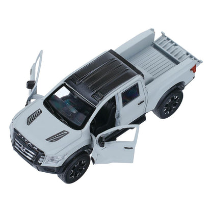 Машина металл NISSAN TITAN МАТОВЫЙ 12,5 см, двери, багаж, инерц, серый, Технопарк