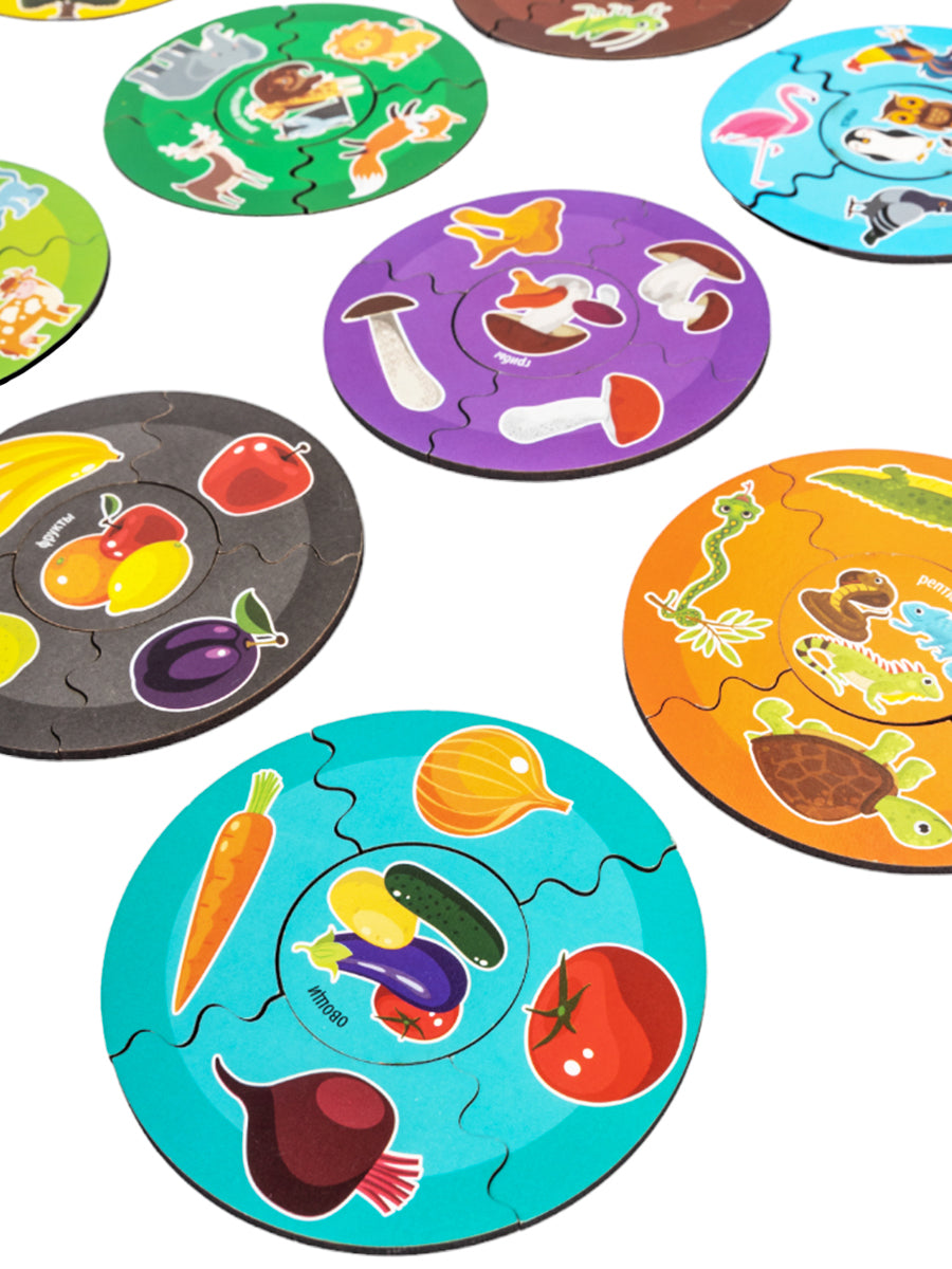 Пазлы из дерева. Mon premier paquet "Мир вокруг" 60 эл