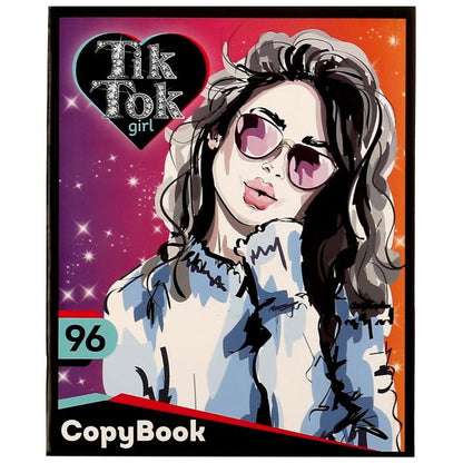 Тетрадь, 96 листов, клетка, диз 1, TIK TOK GIRL в кор.50шт