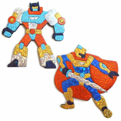 Аппликация игрушки на магнитах с фольгой Супергерои