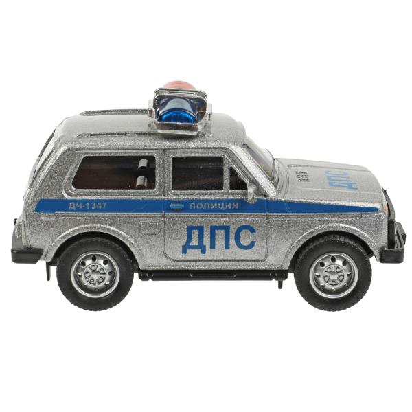 Машина металл LADA POLIZY 10 см, инерция, кор. Технопарк в кор.2*96шт