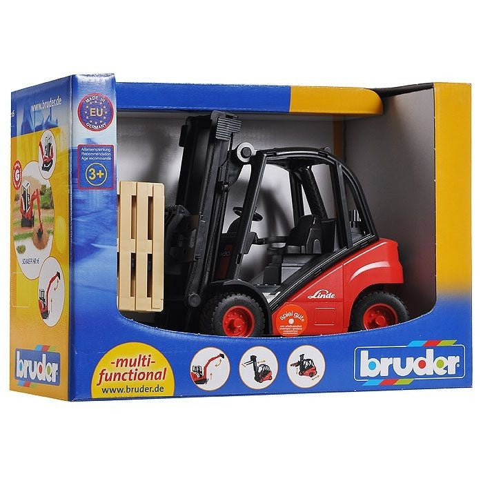 Bruder 02511 "Погрузчик вилочный Linde.арт. H30D" с паллетами. (фикс. цена) /6