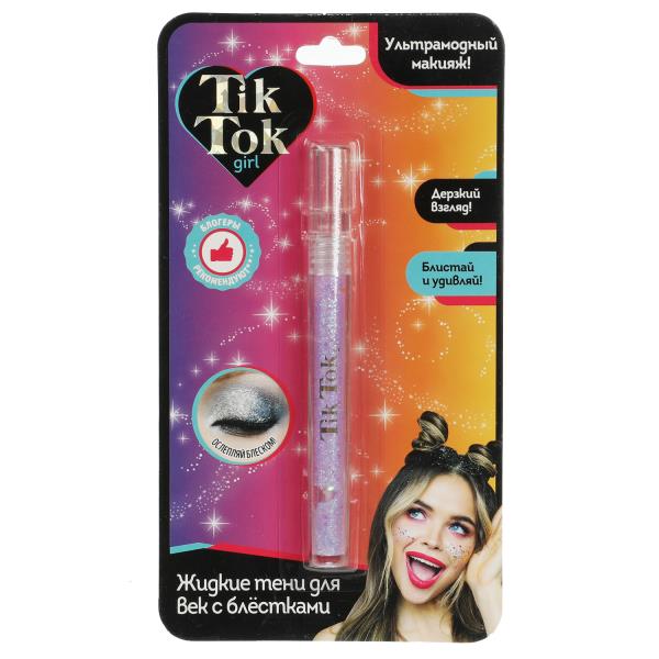 Жидкие тени для век цвет: фиолетовый TIK TOK GIRL в кор.4*24шт
