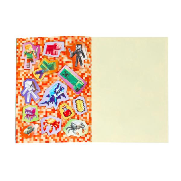 Квадромир. Наклейки. Вырезай сам. 165х230 мм. 50 наклеек. MINECRAFT Скрепка. 8 стр. Умка в кор.50шт