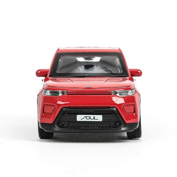 Машина металл KIA soul длина 12 см, двери, багаж., инерц, красный, кор. Parc technologique dans le cor.2*36шт