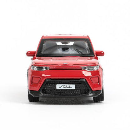 Машина металл KIA soul длина 12 см, двери, багаж., инерц, красный, кор. Parc technologique dans le cor.2*36шт