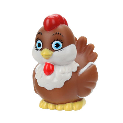 Игрушка пластизоль для ванны курочка, в сетке КАПИТОШКА в кор.2*144шт