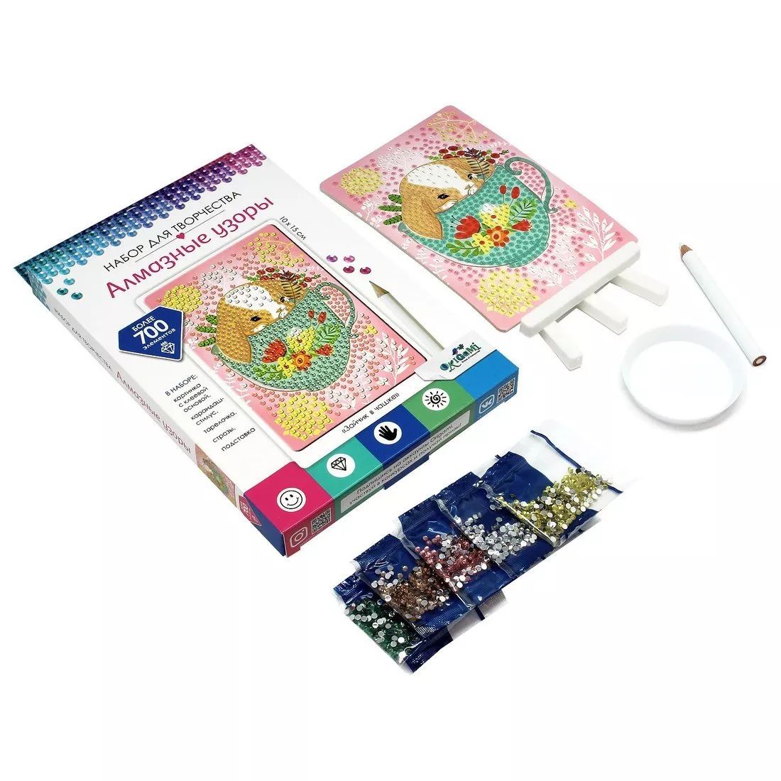 Набор для тв-ва Алмазные узоры Зайчик в чашке