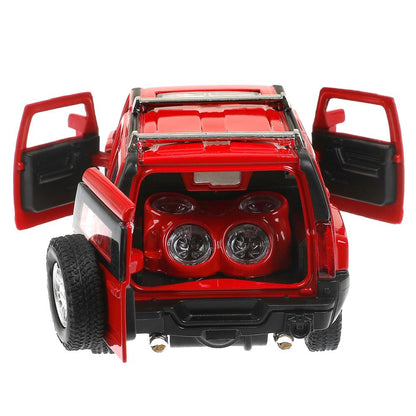 Машина металл светзвук HUMMER h3, 14,4 см, двери, багажник, инерция Технопарк в кор.2*24шт