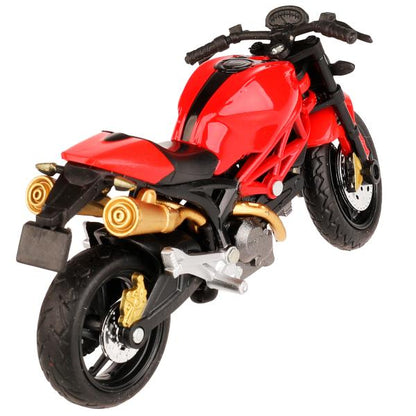 2004I099-R2Модель металл СТРИТБАЙК 11см, руль поворач, подвеска, подножка, кор. Технопарк в кор.5*48