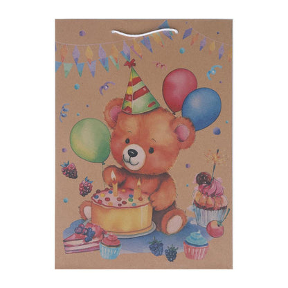 Пакет подарочный крафт мл,мишка,140 гр/м2 ЧУДО ПРАЗДНИК в кор.10*12шт