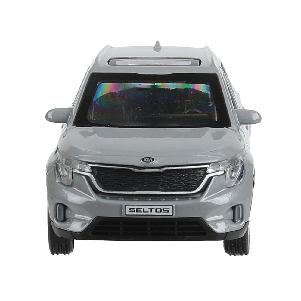 Машина металл KIA seltos длина 12 см, двери, багажник., инерц, серебряный, кор. Технопарк в кор.2*36шт