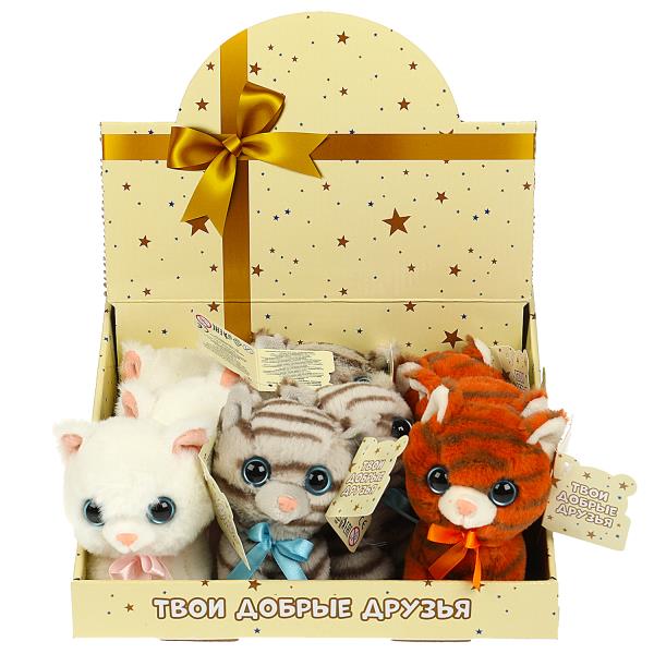 Игрушка мягкая подсветка "кошечки" 3 вида, 12 см, без чипа в дисп МУЛЬТИ-ПУЛЬТИ уп-9шт в кор.12уп