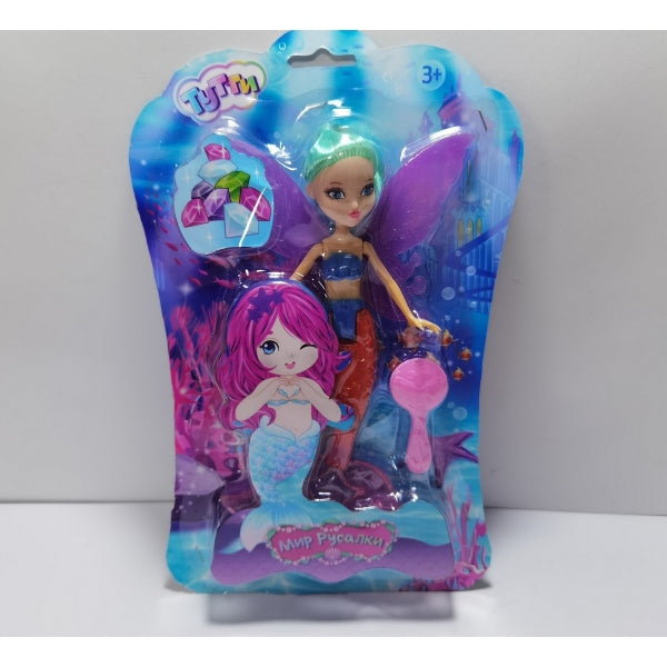 Кукла русалка 19 см, с крыльями, расческа, блист. Тутти в кор.2*180шт
