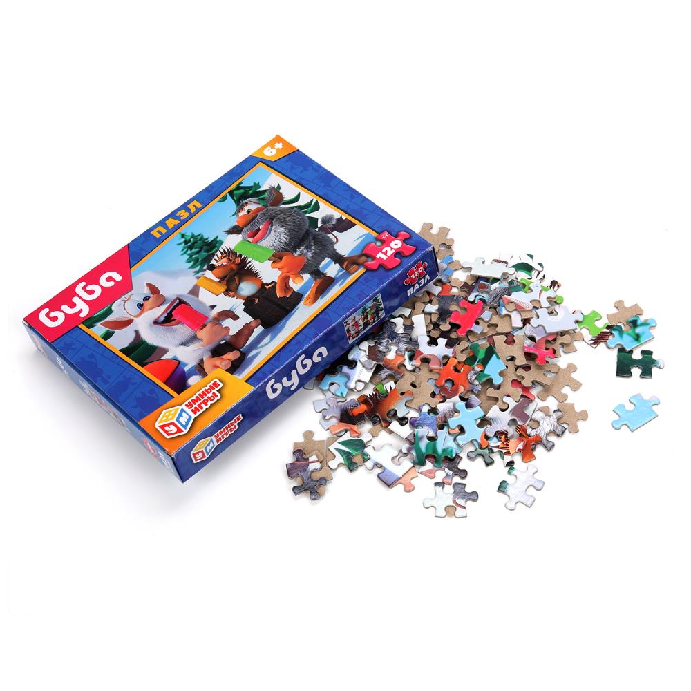 Буба. Пазлы классические в коробке. 120 деталей. 180х130х25 мм. Умные игры в уп.8шт в кор.8уп