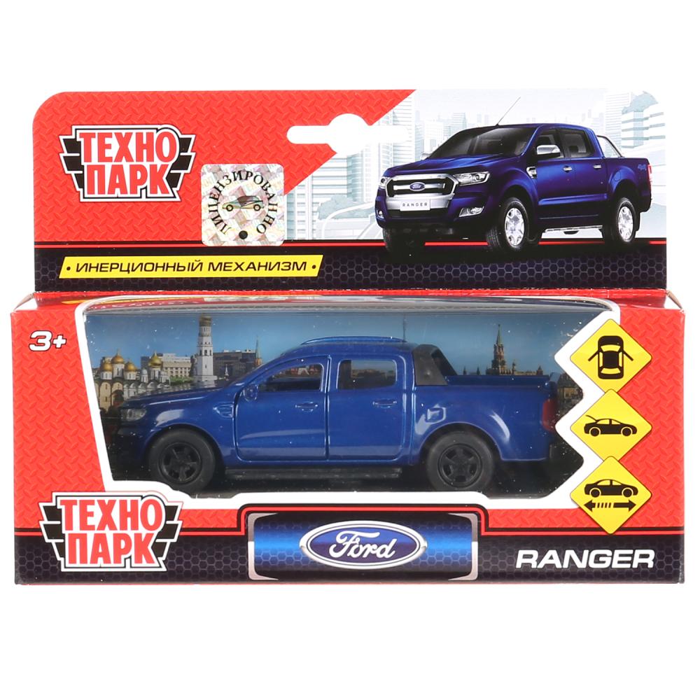 SB-18-09-FR-N(BU) 272085 Машина металл FORD ranger ПИКАП, 12 см, .дв., багаж., инерц., синий, кор.