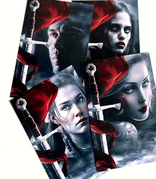 Открытки "Ходящие в ночи" комплект из 4 штук (конверт)