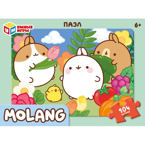 Molang. Molang. Пазлы в коробке 104 детали. 190х141х35 мм. Умные игры в кор.24шт