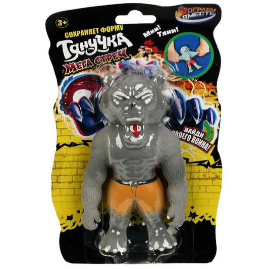 Тянучка мега стрэч волк, блист.20*12*3см ИГРАЕМ ВМЕСТЕ в кор.12шт