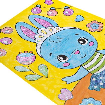 Набор для творчества. Раскраска с блестками "Заинька"