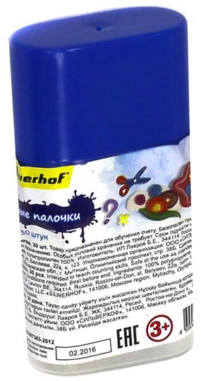 Счетные палочки 30шт ПЛАСТИЛИНОВАЯ КОЛ. 670612-30