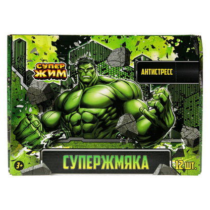 Игрушка жмяка мяч в сетке 6см, цвет в сборе, свет 12шт Супер Жим уп-12шт в кор.6уп