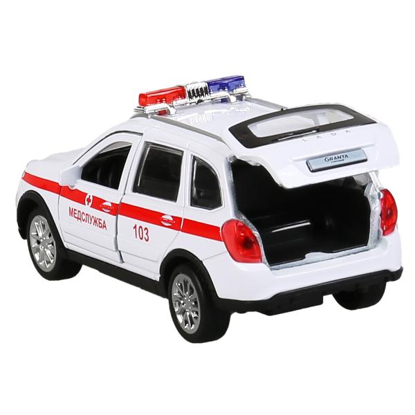 Machine en métal noir-zvuk "lada granta cross 2019 scoraja"12 cm, iner., bel dans le cor du parc technologique dans le cor2*36шт