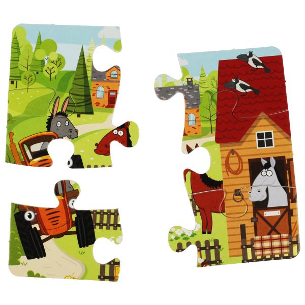 Синий Трактор. Веселая ферма. Книга-пазл. 2в1. 160х160мм. Картонная склейка. 10 стр. Умка в кор.28шт