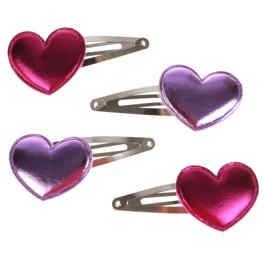 Accessoires pour enfants de la société СКАЗОЧНЫЙ ПАТРУЛЬ заколки сердце, 4 шт МИЛАЯ ЛЕДИ уп-10шт в кор.100уп