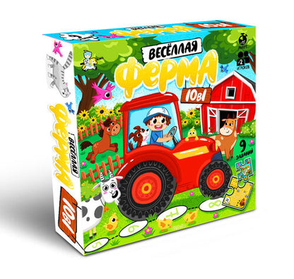 Игра настольная "Весёлая ферма 10 в 1"
